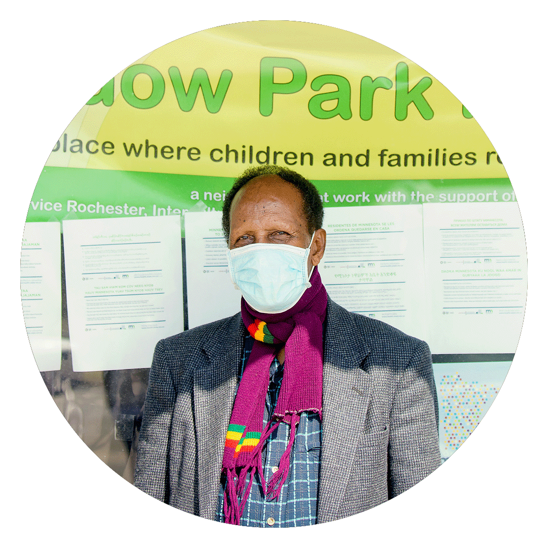 Man wearing mask during COVID-19 pandemic.