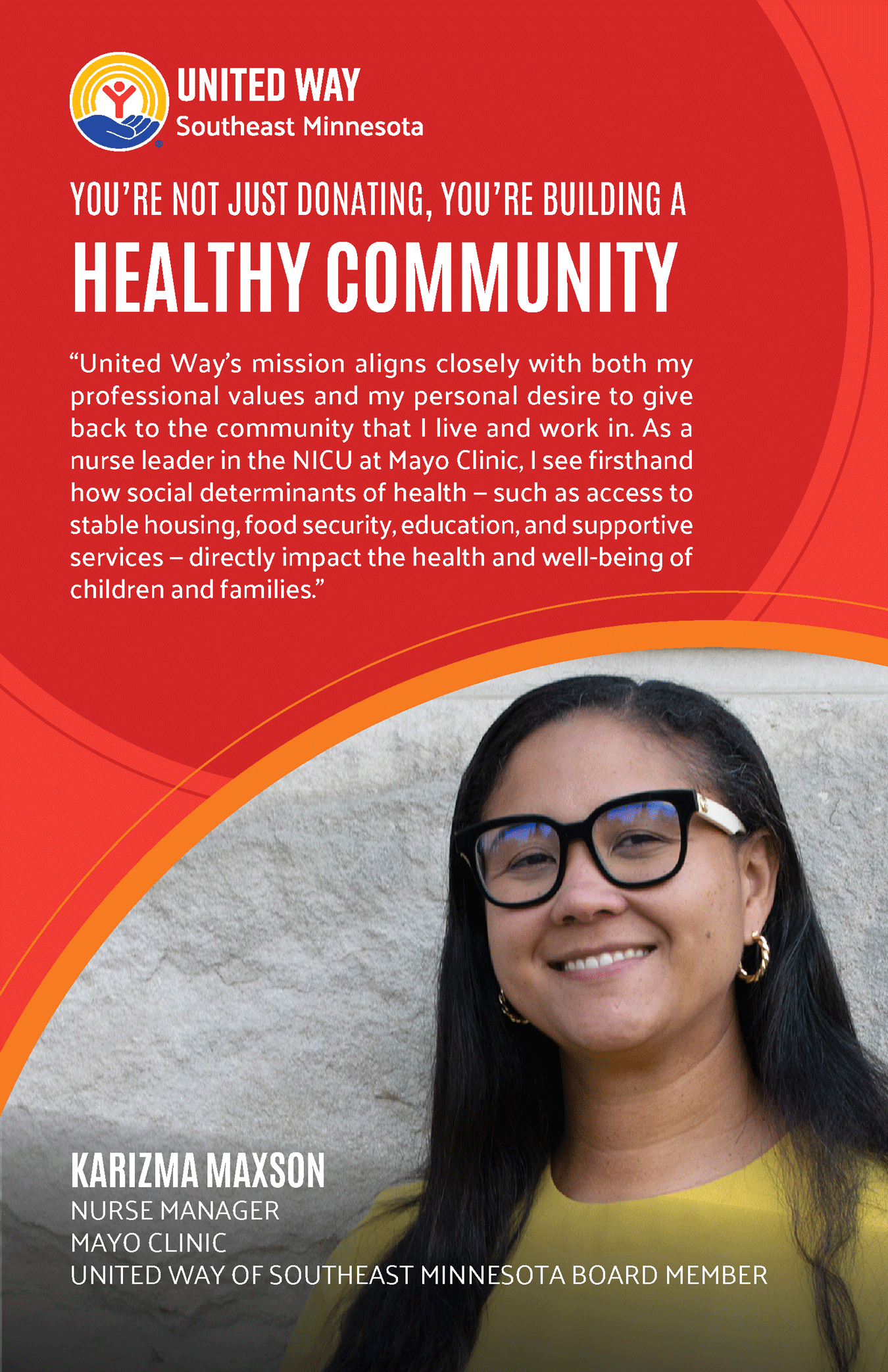 United Way Board Member Karizma Maxson shares how United Way gives back to the community.