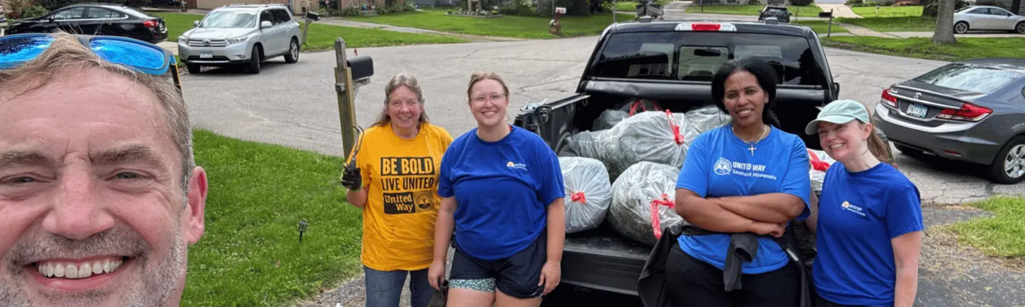United Way staff volunteering